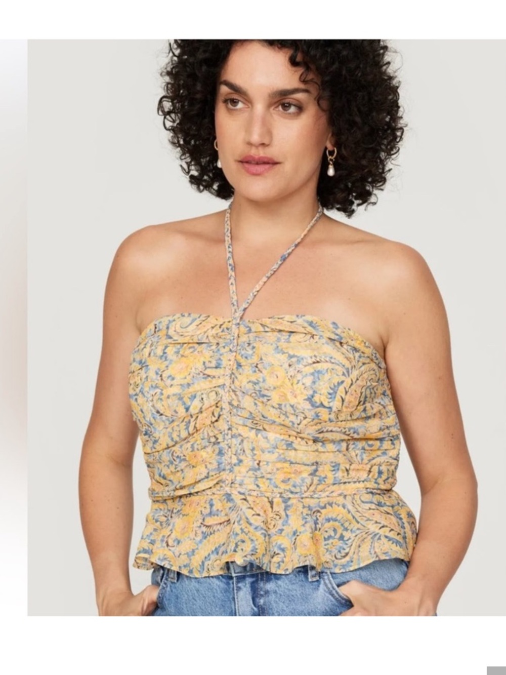 Veronica‎ Beard Arienne Silk Paisley Halter Top Size 12